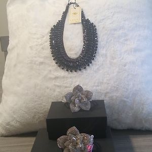Black rinestone necklace